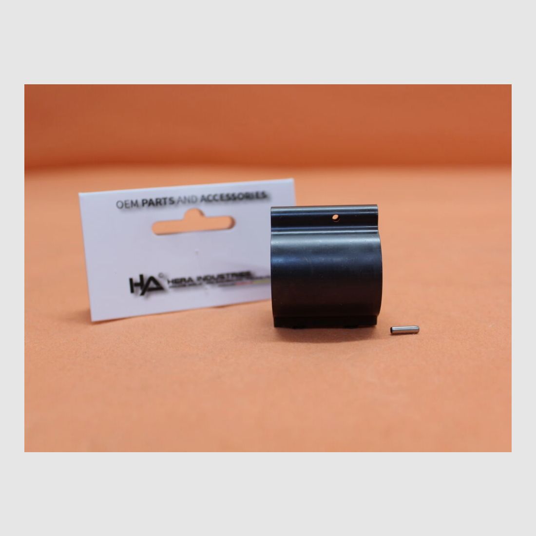 HERA AR-15: Niski profil bloku gazowego HERA .936"ID Mikro (11.03.04) stal oksydowana do Bull-Barrel