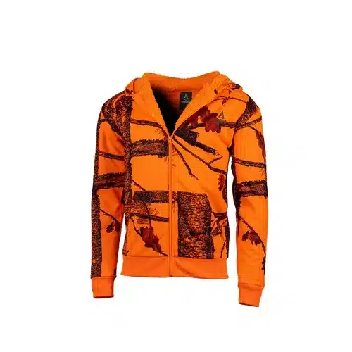 Kinder Kapuzenjacke mit Reißverschluss Camo Orange Treeland, Bild 4 von 4