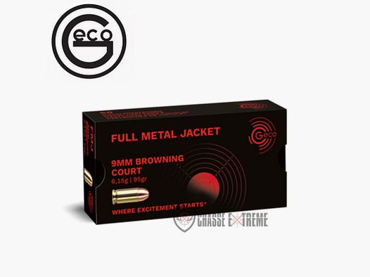 50 Munitions GECO cal 9mm Court/380 ACP 95gr FMJ