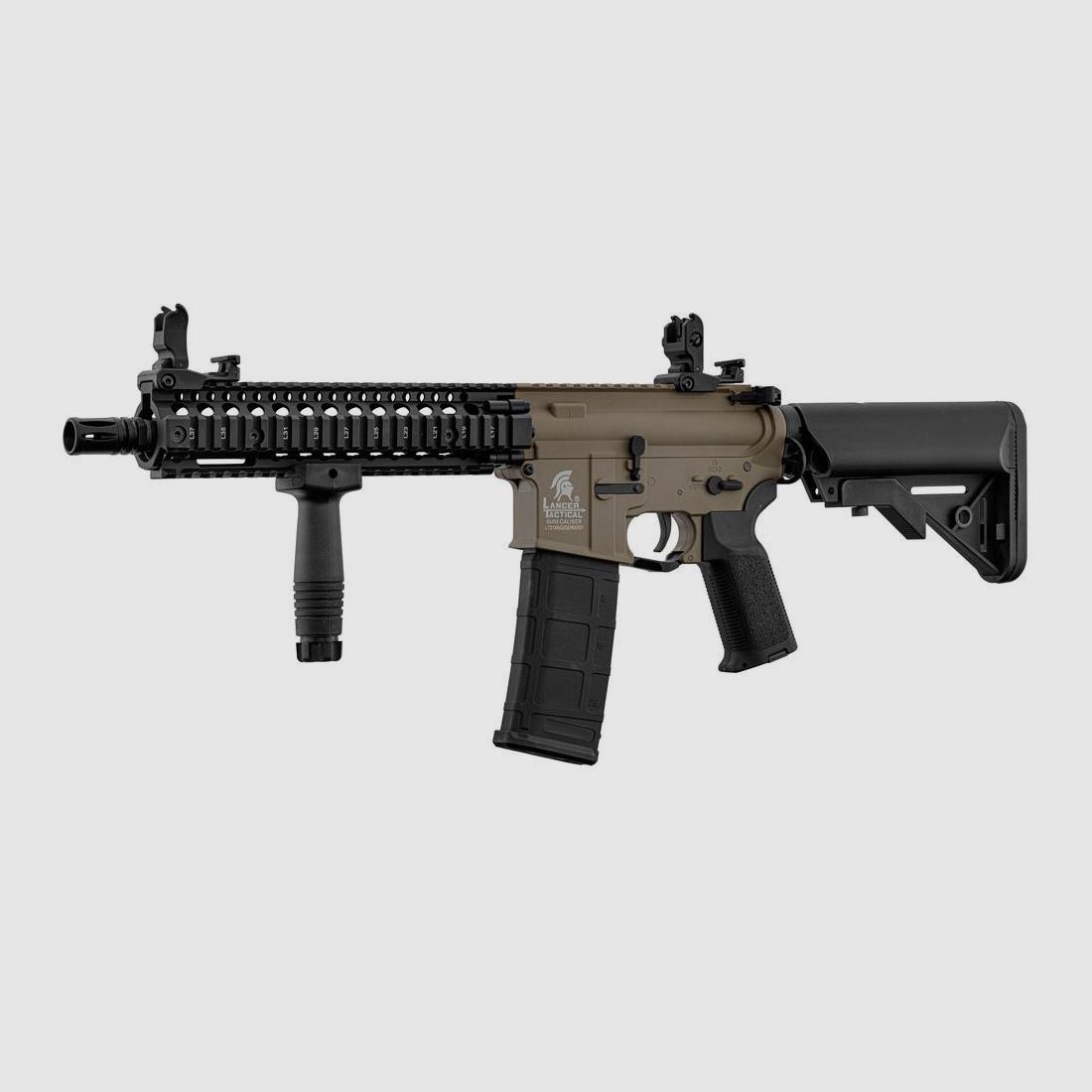 Replik AEG LT-18 GEN2 MK18 TAN und Schwarz Lancer Tactical - Limitierte Auflage - Hochleistung - Für realistisches Airsoft, Bild 1 von 4