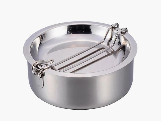 Origin Outdoors Ensemble de Cuisine Snap-Pack en Acier Inoxydable