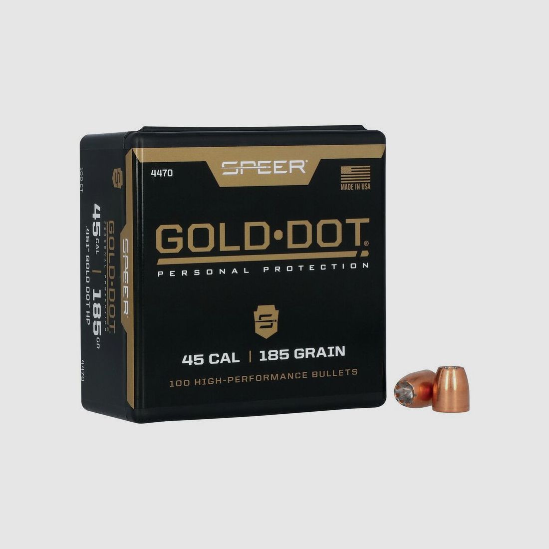 Geschosse SPEER Gold Dot HP – .451″ – 185 grains, Bild 1 von 3