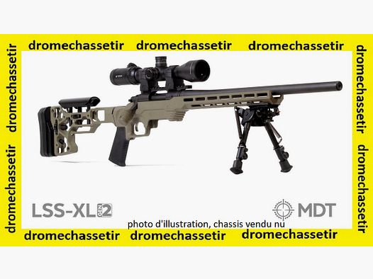 Chassis aluminium LSS XL GEN 2 ,Savage 10, 11, 12 Action Courte avec fixation AR15, FDE