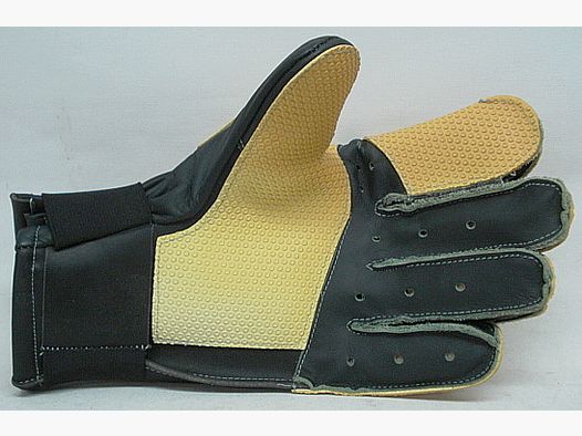 Schießhandschuh 5 Finger - Mod.Standard, schwarz/weiß