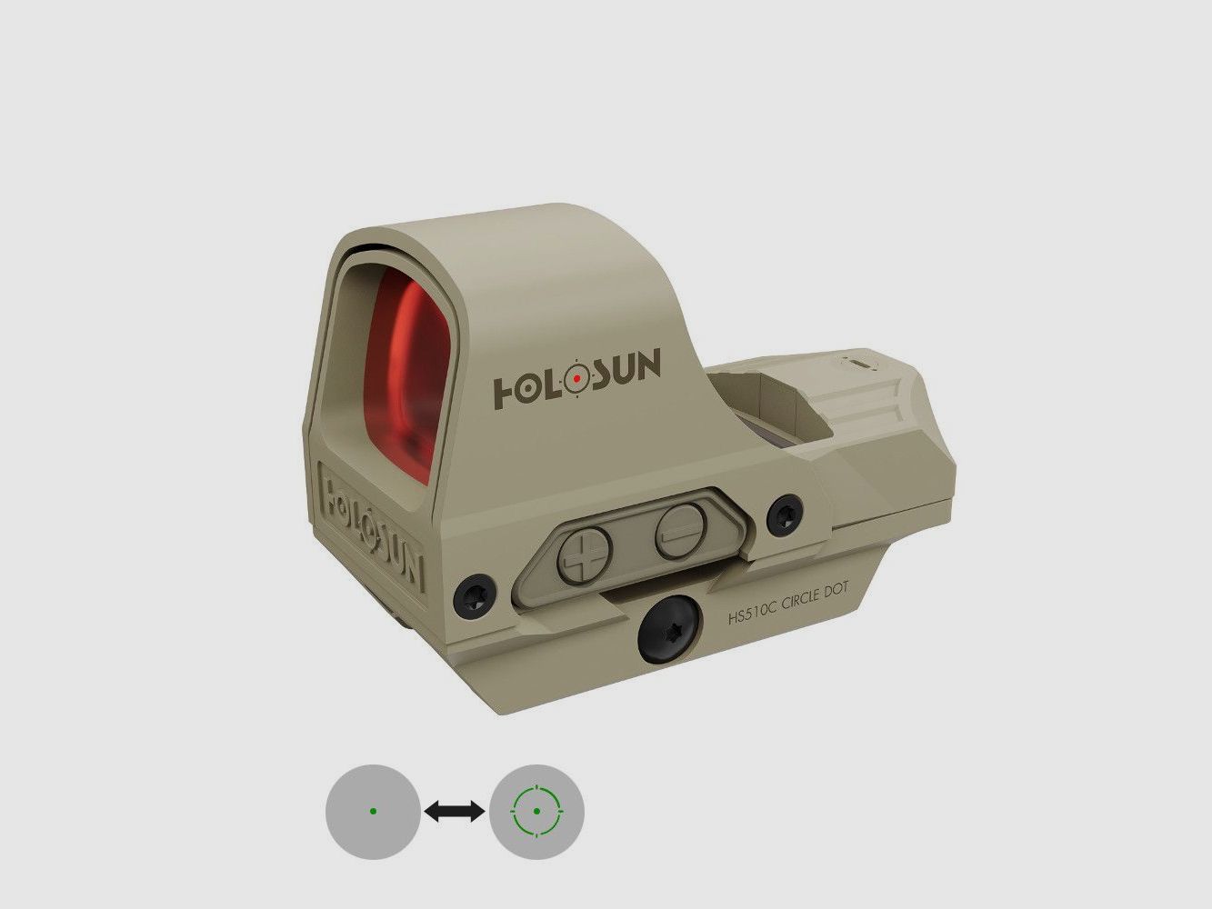 Holosun HE510C-GR-FDE vise point rouge