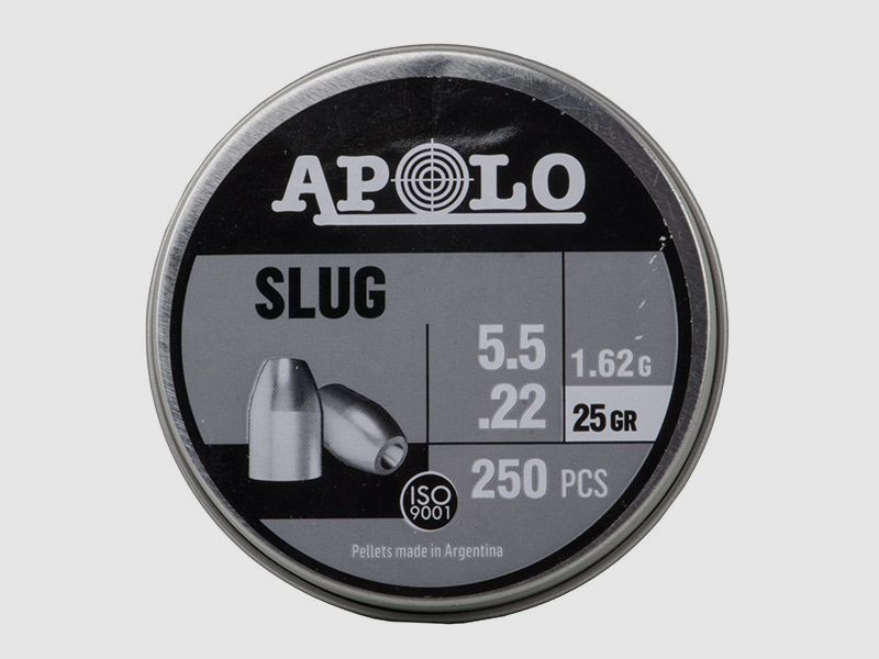 Hohlspitz Diabolos Apolo Slug Kaliber 5,5 mm 1,62 g glatt 250 StĂĽck