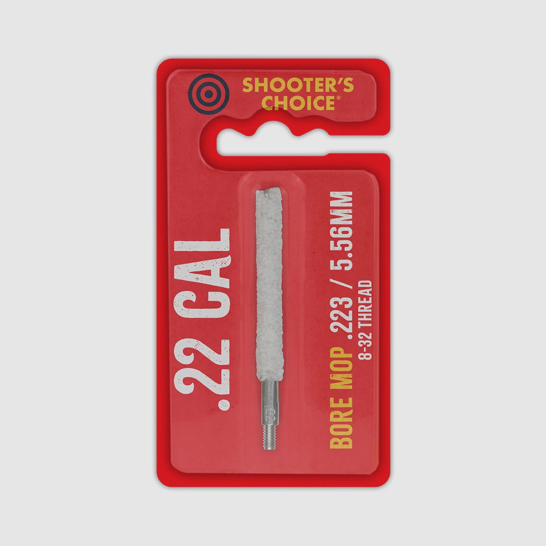 Spazzola in lana Shooter's Choice .22 / .223 / 5.56 mm Cotone 3" - 8-32 (SHF-3M22)