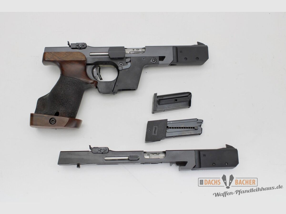 Walther GSP pistool kal. .32 S&W long WC met verwisselsysteem .22 lfb grip 85-95mm