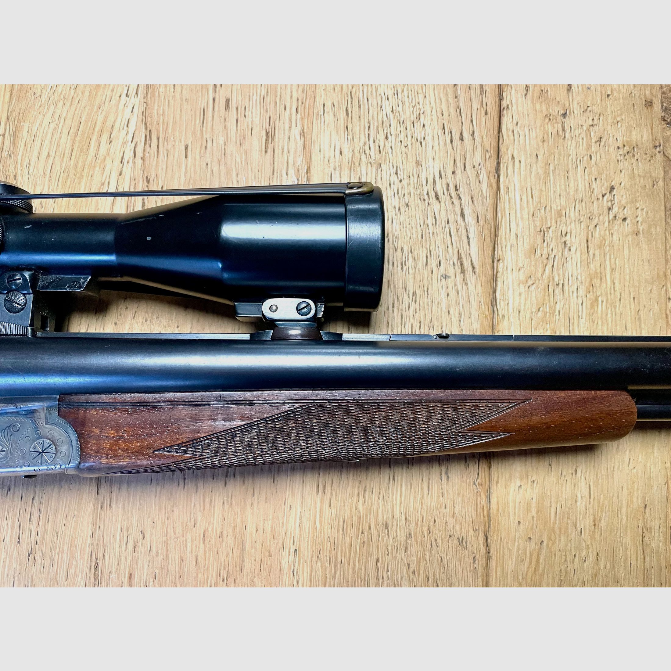 -Drilling- Simson Suhl Mod. Fortuna Kaliber 16/70 & 6,5x57R inkl. ZF Schmidt&Bender 6x42 und Einstecklauf Krieghoff Kal. 16 auf .22WinMag