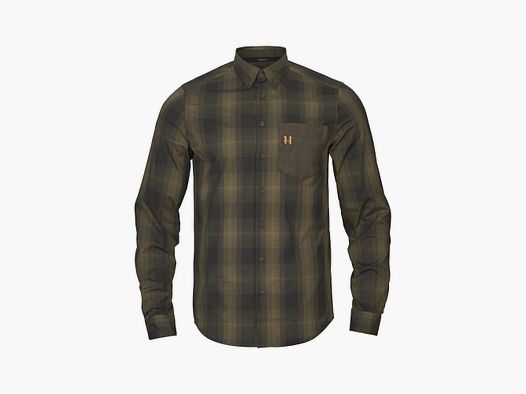 KOSZULA HARKILA AKKAN SHIRT / Willow green/Shadow brown