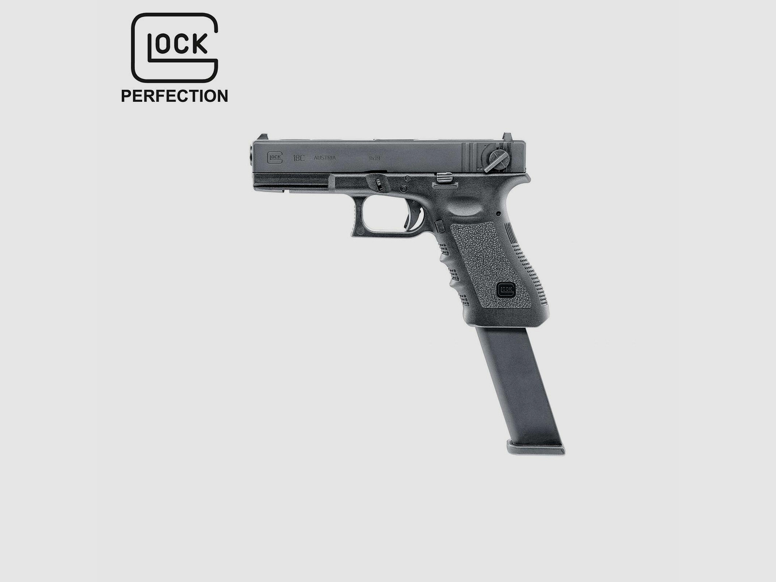 Glock 18C Gen3 Schwarz Kaliber 6 mm BB  Gas Blowback (P18)