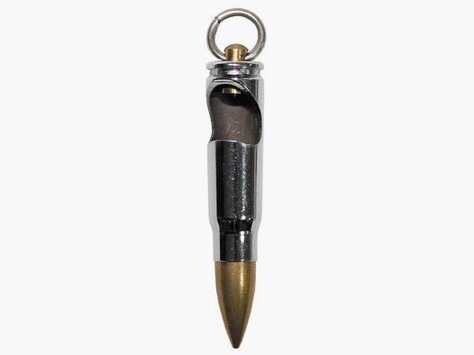 Schlüsselanhänger AK47 Patrone mit Flaschenöffner Silber