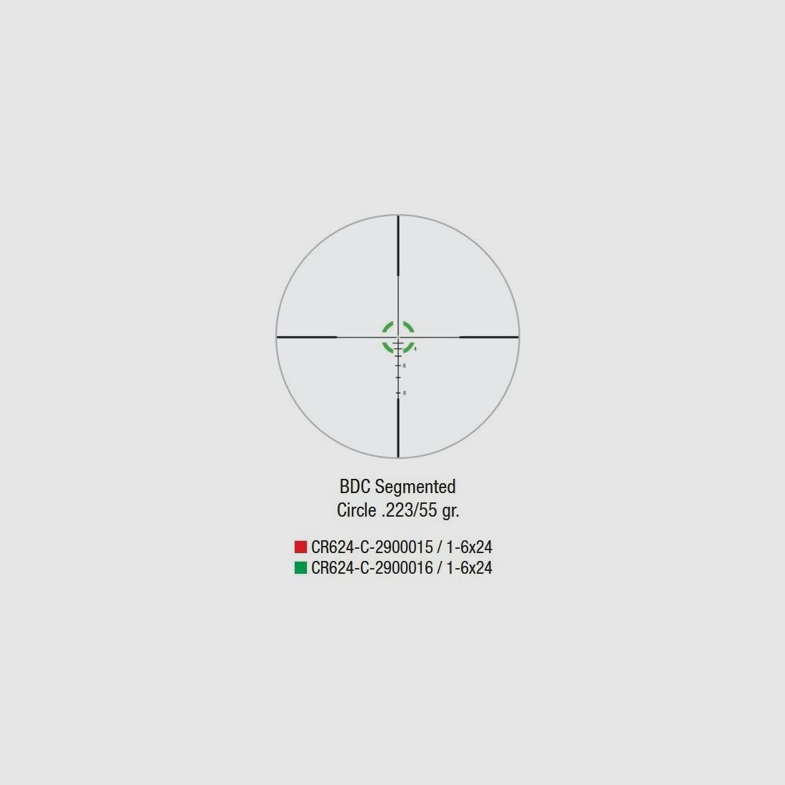 Credo 1-6x24 SFP BDC-Segmented Circle .223/55 Red, image 2 sur 5