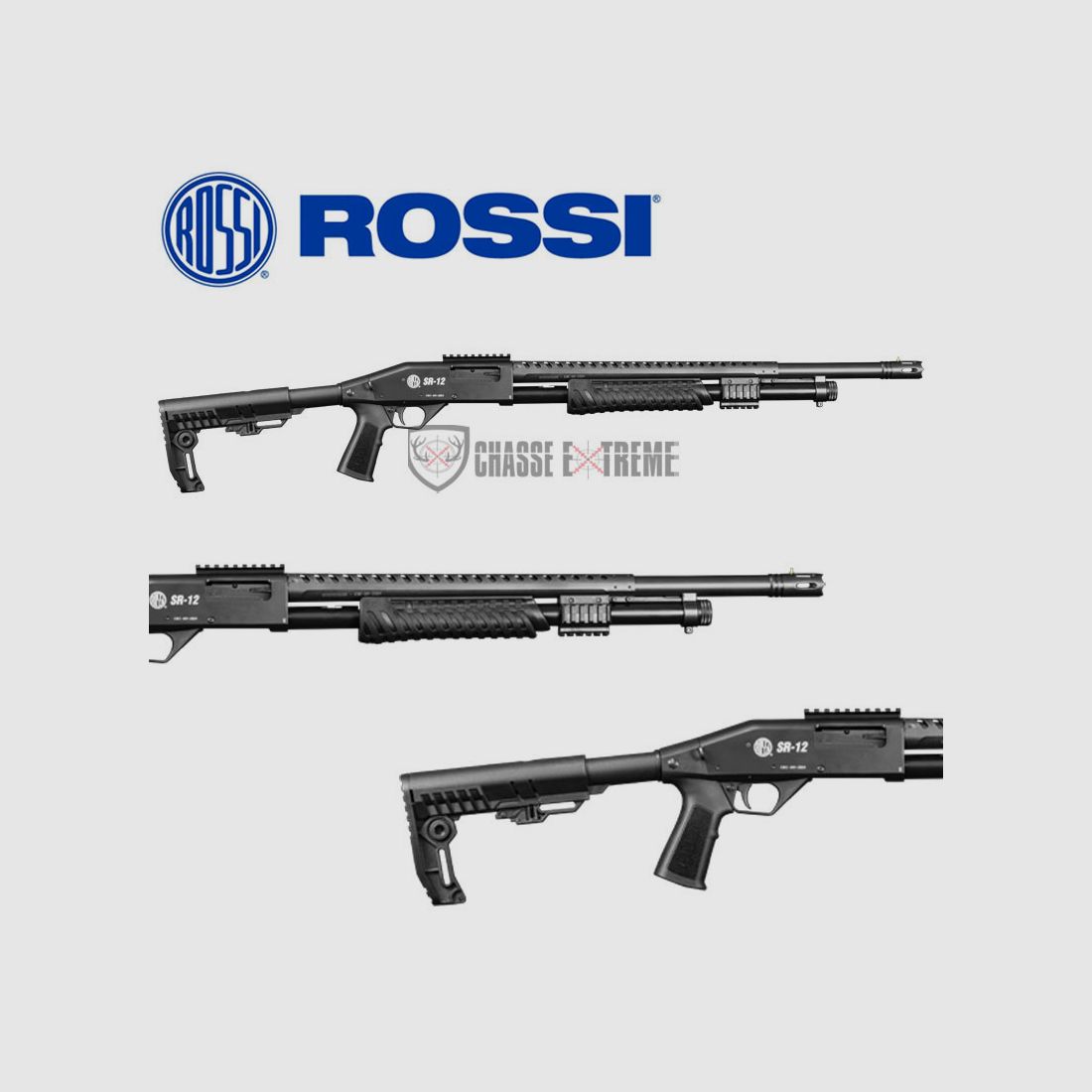 Strzelba pompowana ROSSI SR-12 Tactical Kal. 12/76 Czarna, zdjęcie 1 z 2