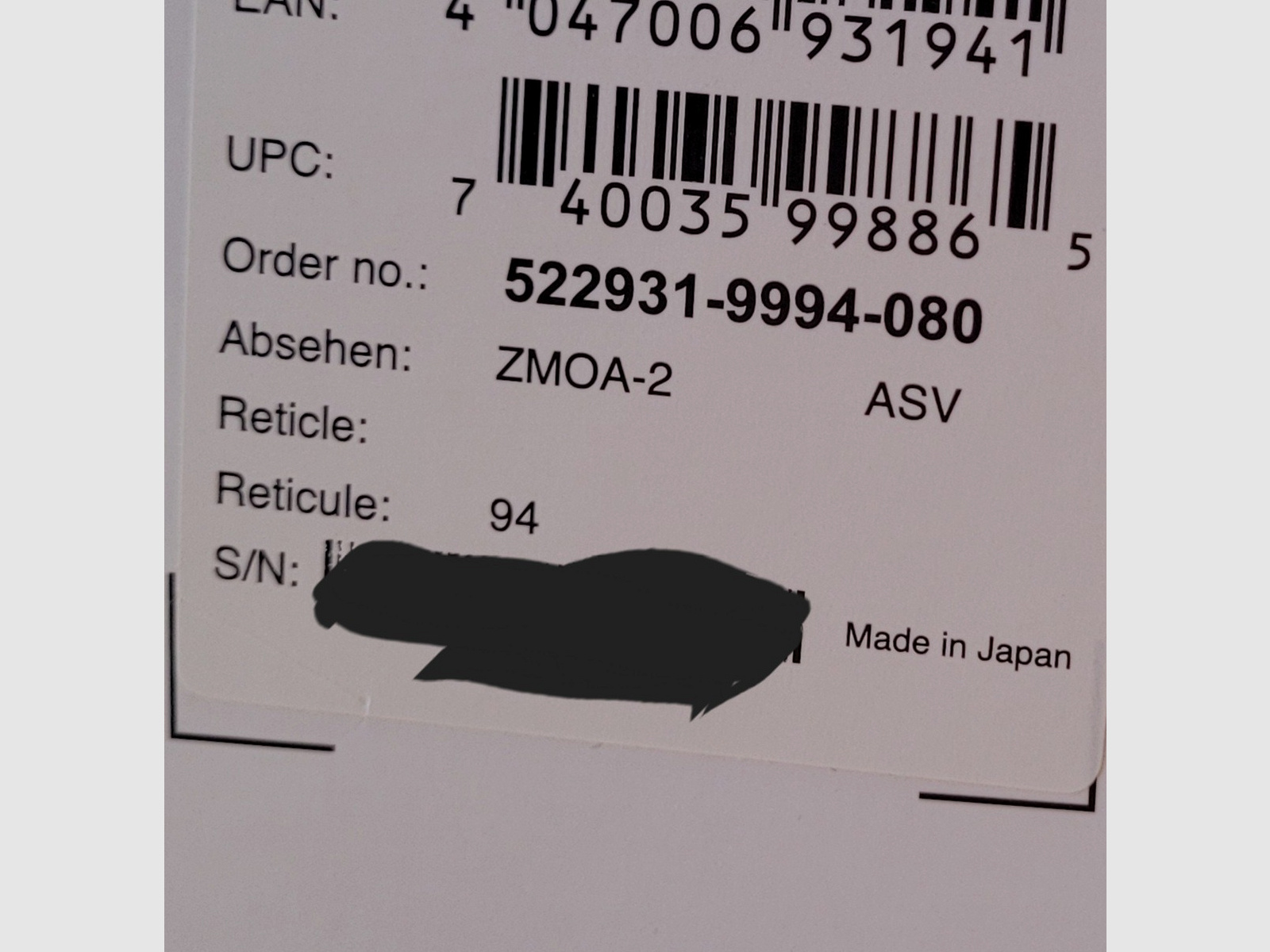 ZEISS Conquest V4 4-16x44 *Absolute ZMOA-2 *ASV * Medium tube 30 mm * 1/4 MoA click *