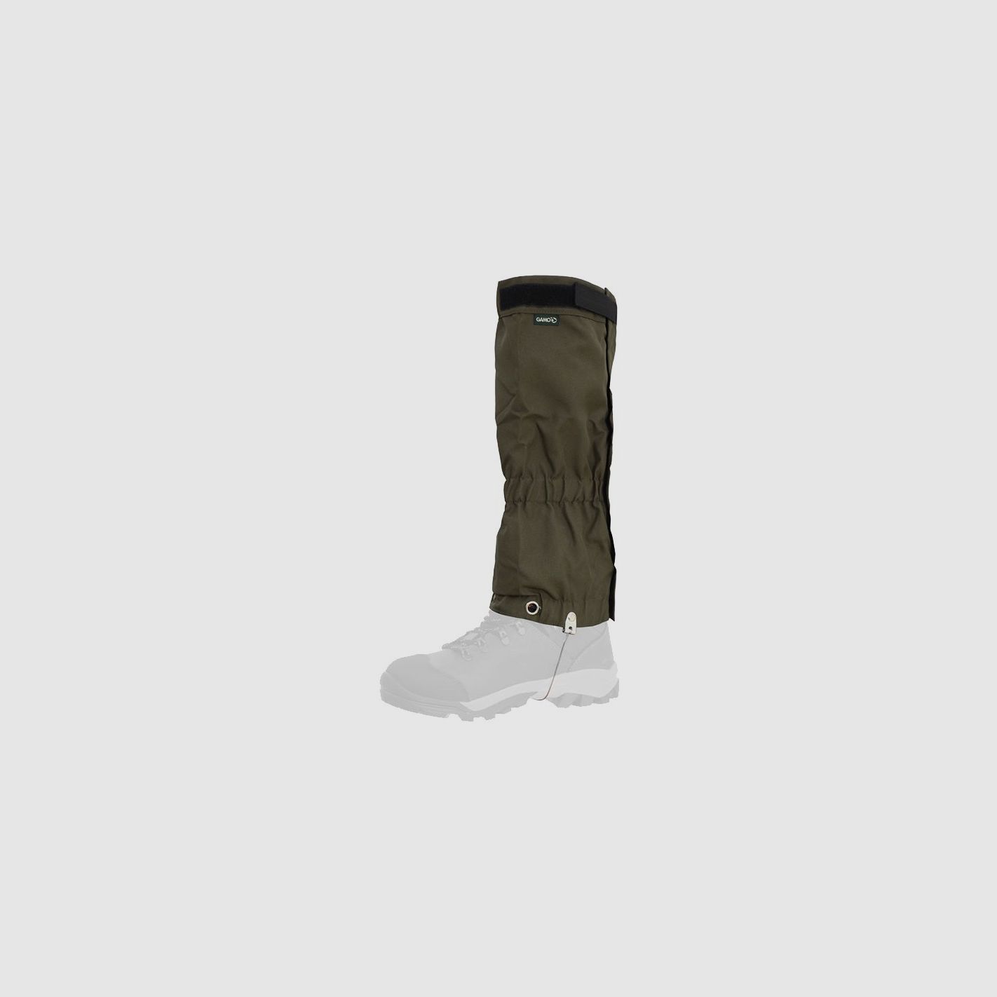 Gamo - guêtres légères en cordura avec fermeture éclair et sangle verte, image 1 sur 2