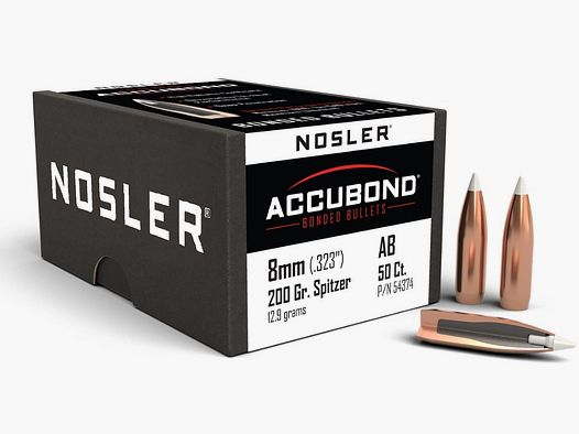 Nosler AccuBond 8 mm/.323 200 gr hunting bullets #54374