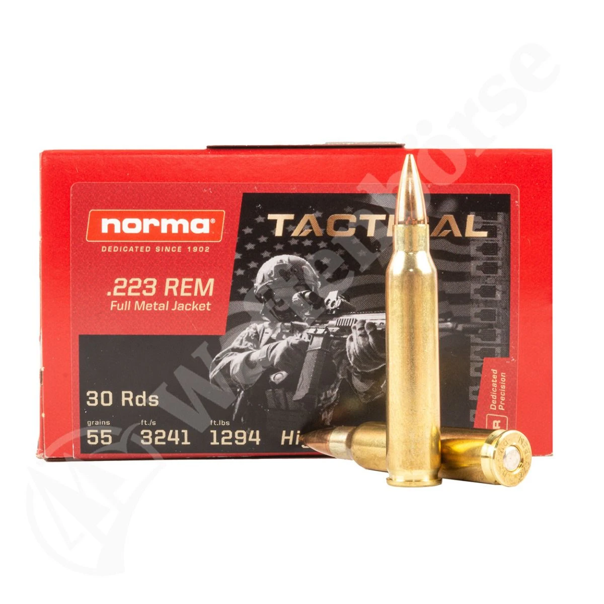 Munition .223 REM NORMA FMJ 55GR