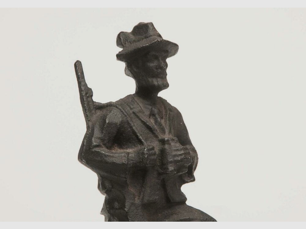 Chasseur Hubertus Waidmann Fonte Fer Bronze Art Décor