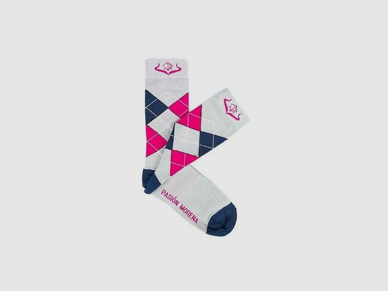 Calcetin PASION MORENA Unisex Rombos Grau