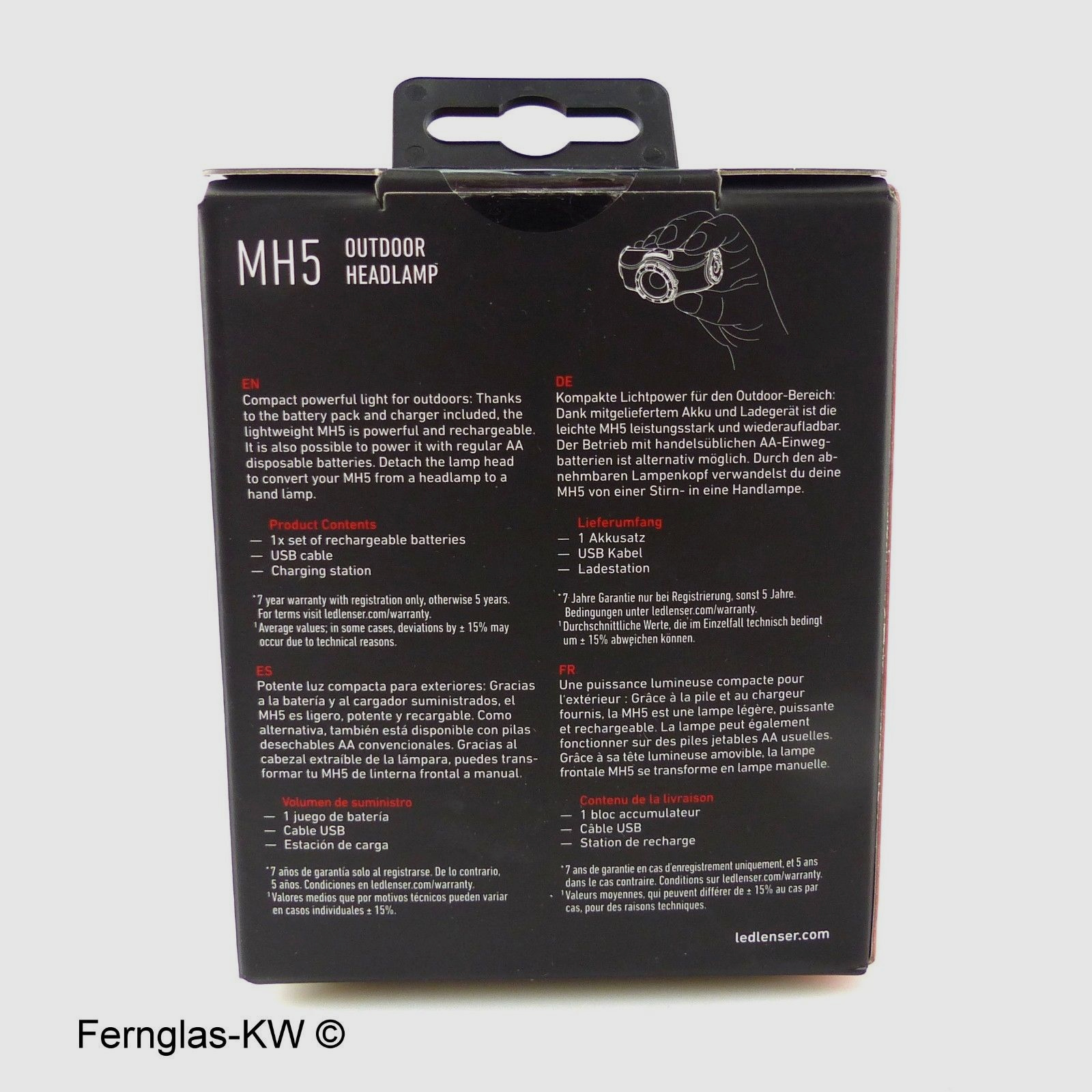 Ledlenser 501598 Lampa czołowa LED MH5 Szara Czarna 400 Lumen z akumulatorem