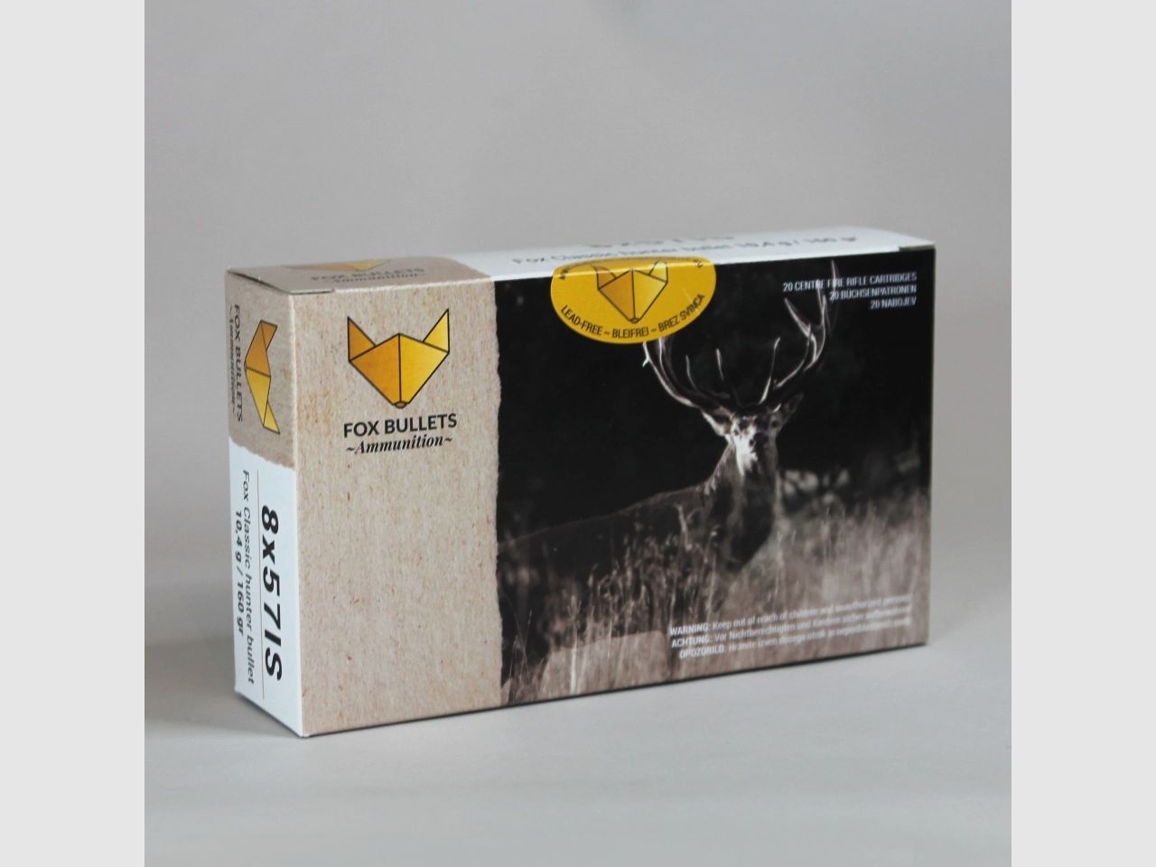 Fox Bullets Classic Hunter 8x57 IS 160GR / 10,4g bleifrei 20 Patronen