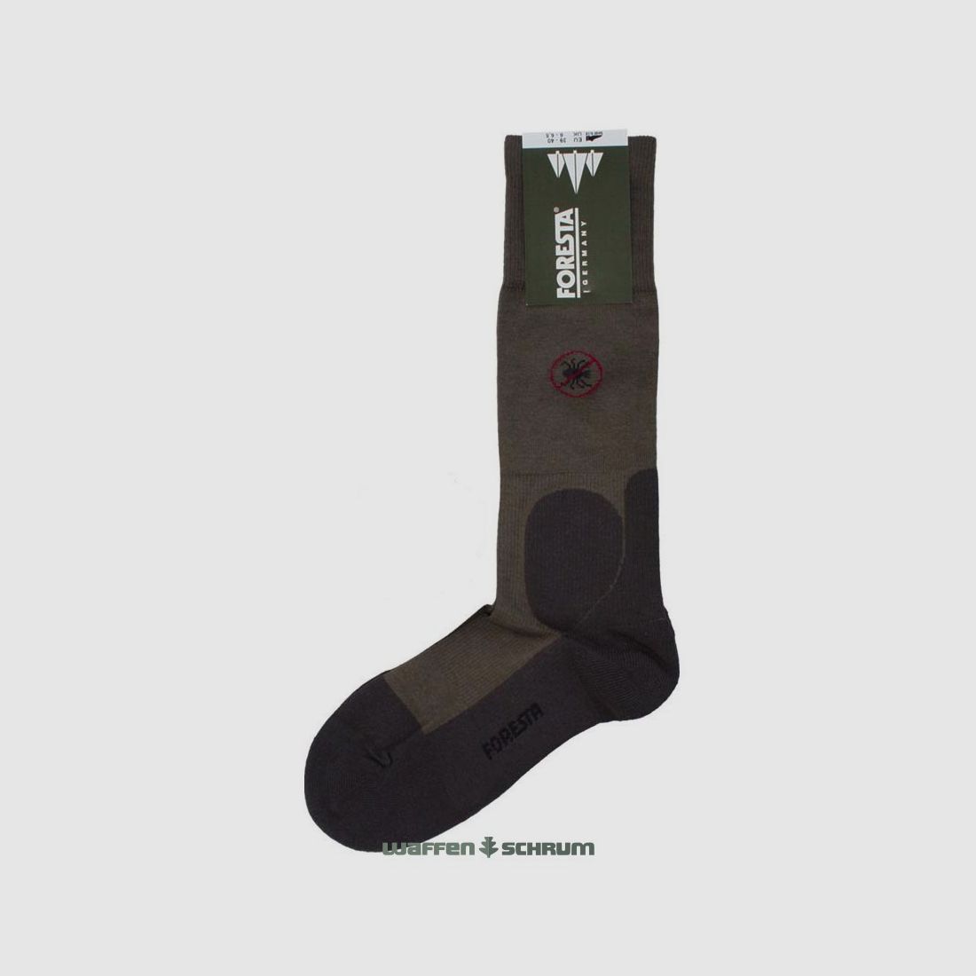 Foresta Anti-Zecken Socke Olive