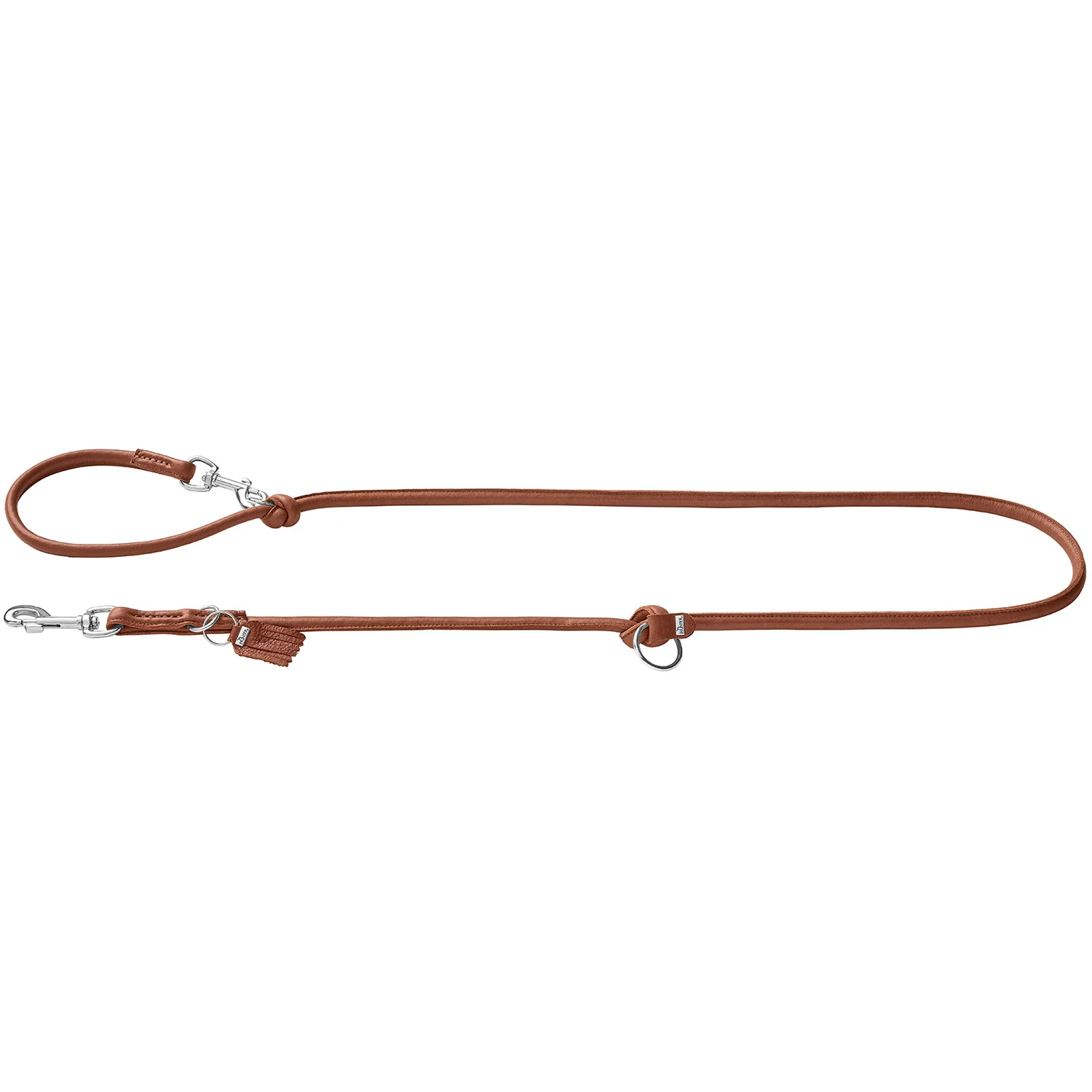 Hunter Verstellbare Führleine Round & Soft München in Cognac