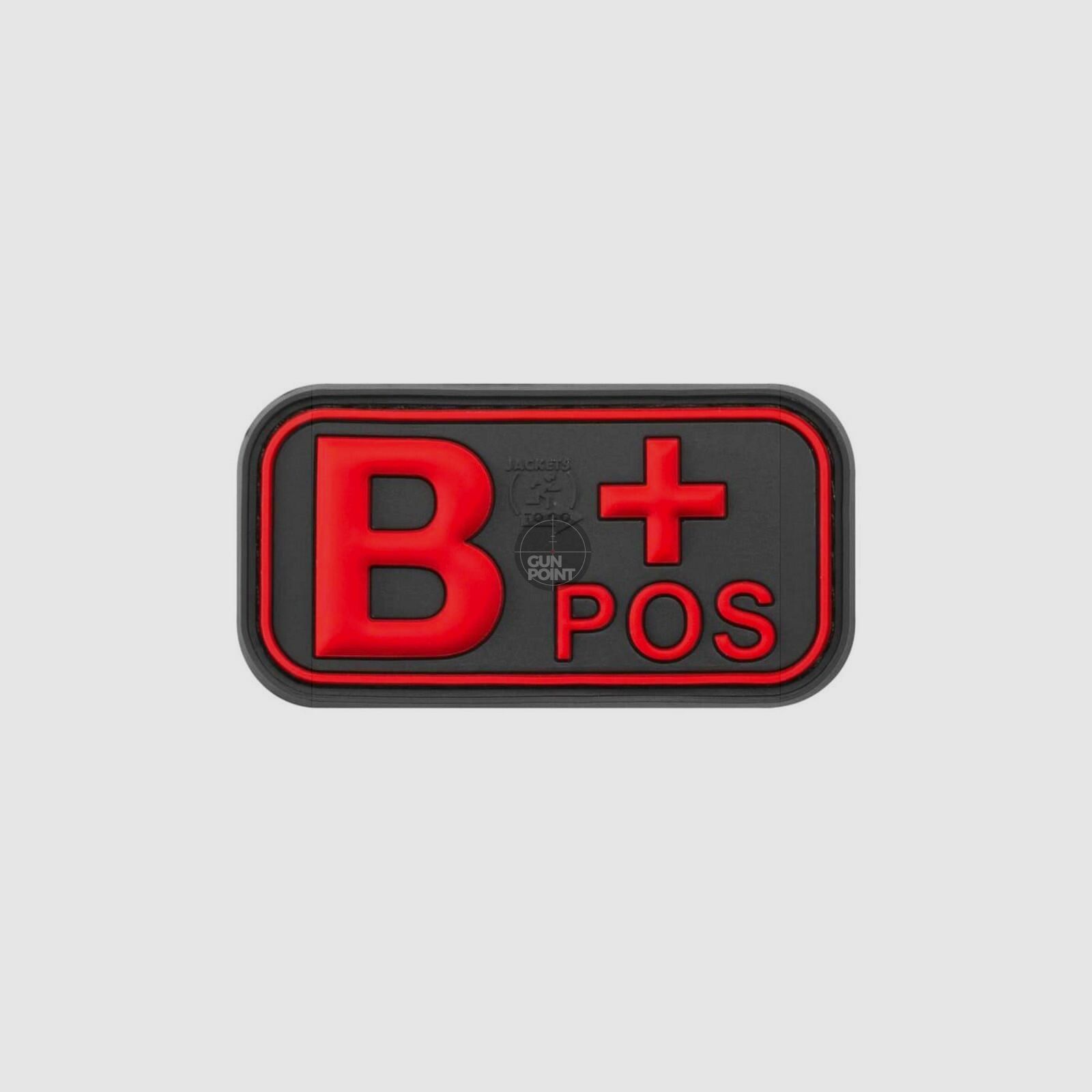JTG Bloodtype Rubber Patch B Pos-Blackmedic