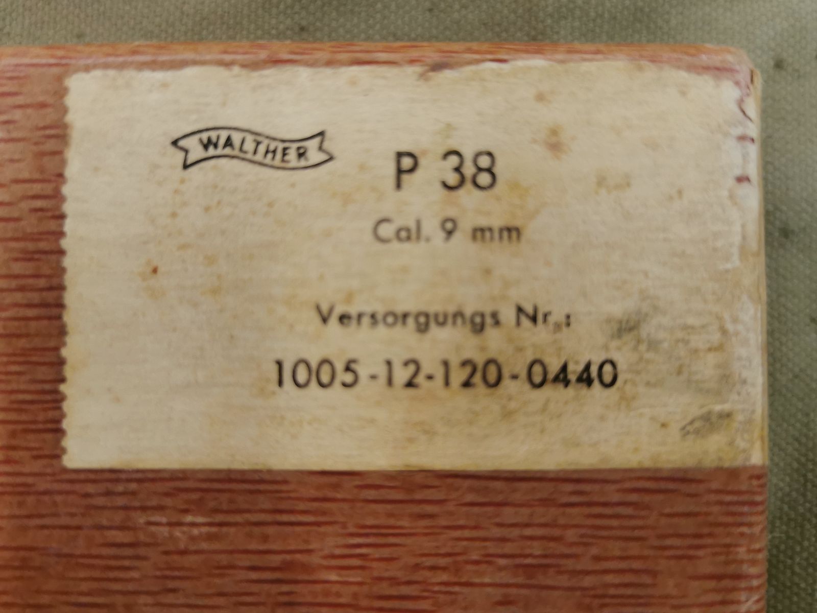 Walther P38 all-steel OVP with supply number