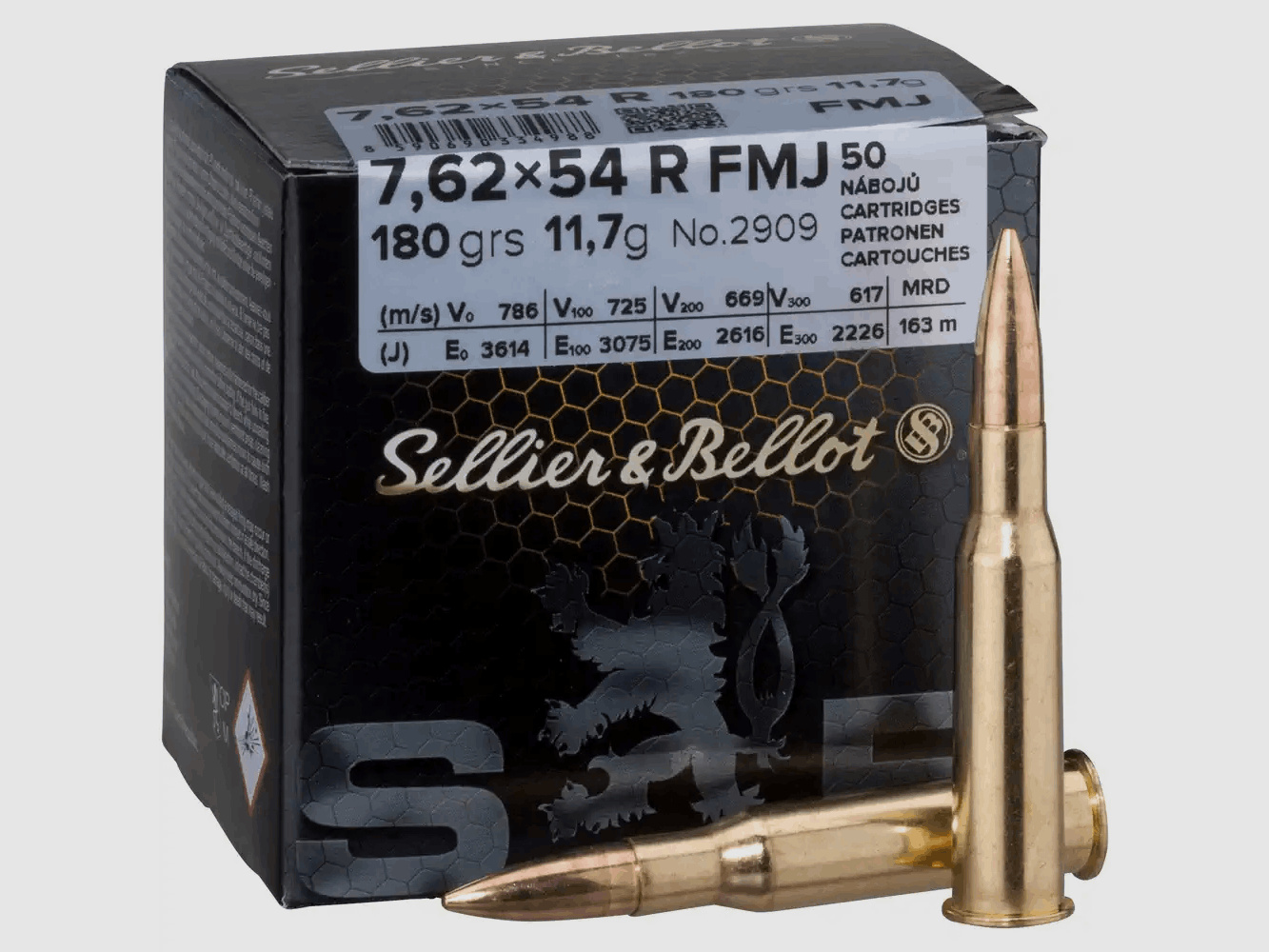 S&B 7,62×54 R Vollmantel 11,7g/180grs 50Stk