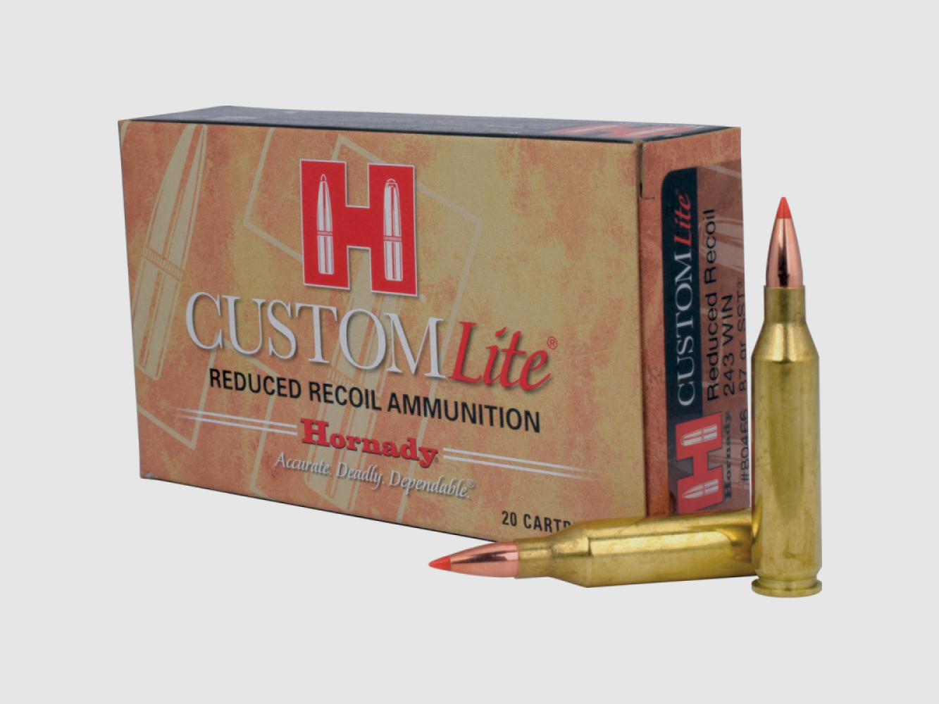 243 Winchester Hornady CUSTOM LITE® 87 gr SST® VE20