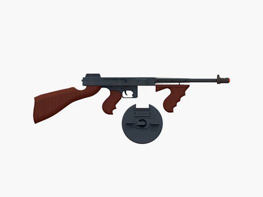 Gangster-Maschinengewehr Kind Metall Holzschaft Stil 1930
