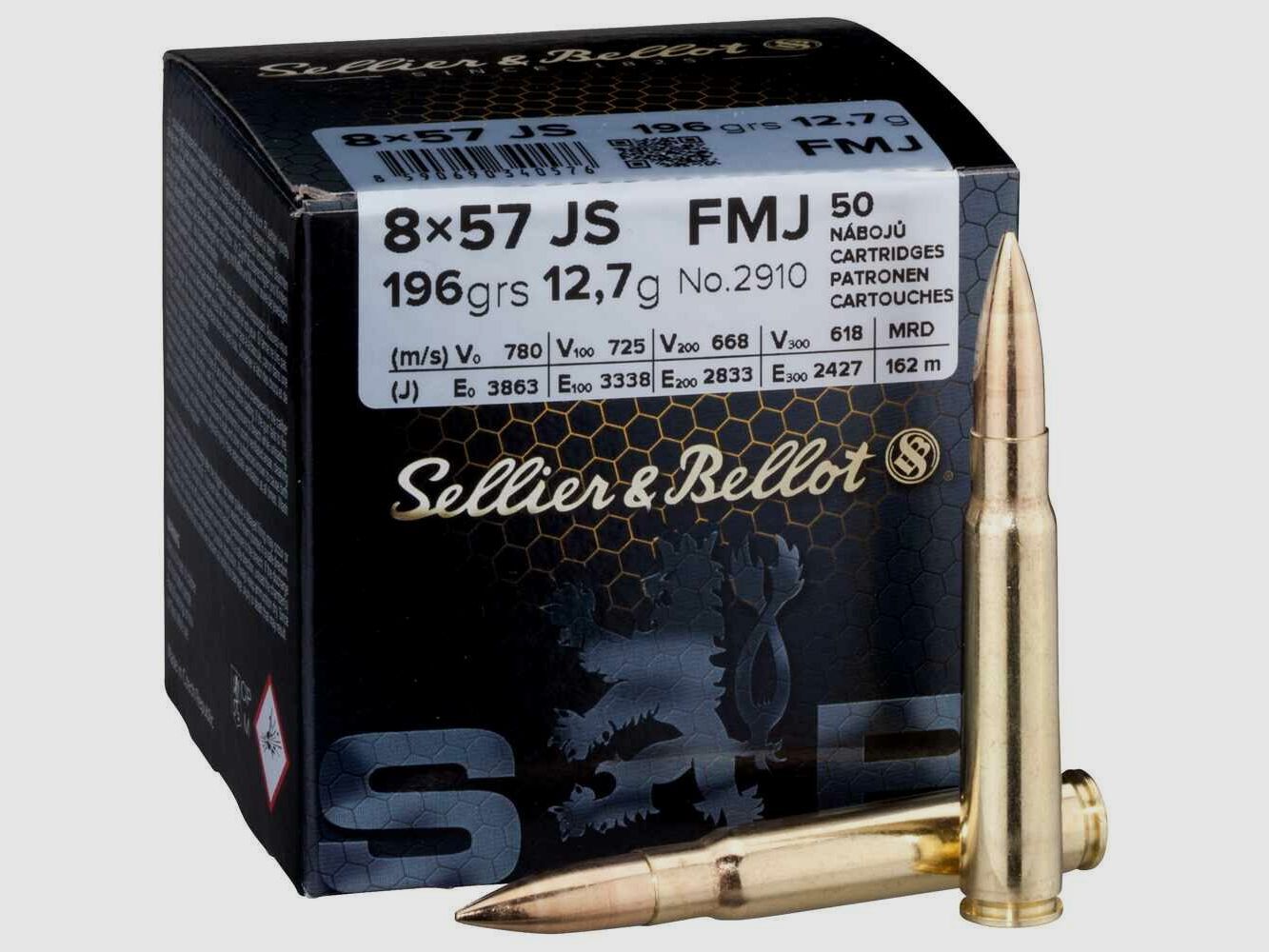 Sellier & Bellot 8x57 IS S&B FMJ 196 gr - 50 pz