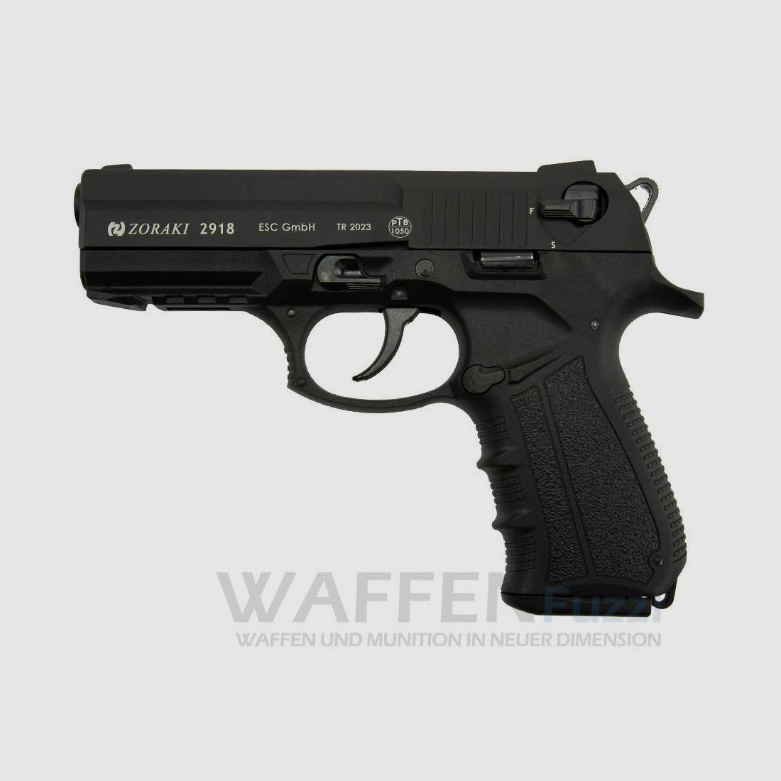 Zoraki 2918 blank vuurwapen zwart kaliber 9mm P.A.K.