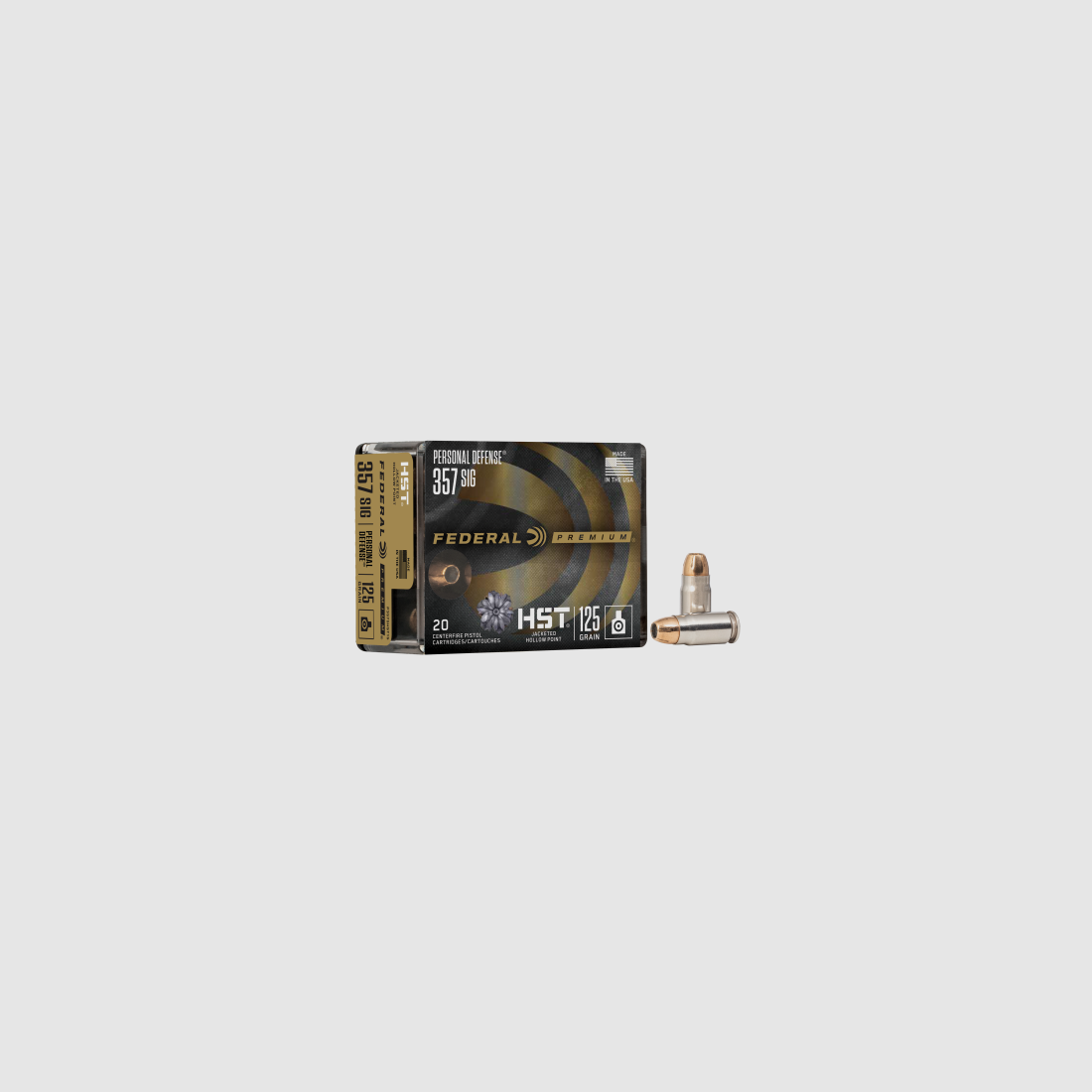 Federal Pistolenmunition Premium .357 SIG 8,1g HST Jacketed Hollow Point