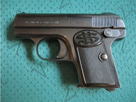 Pistola 6,35mm Haenel Schmeisser da collezione