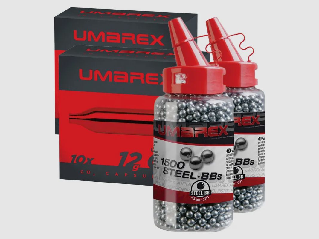 Kit 2 Flaschen 1500 CO² BBs 4,5mm + 2x10 Patronen, Bild 1 von 2