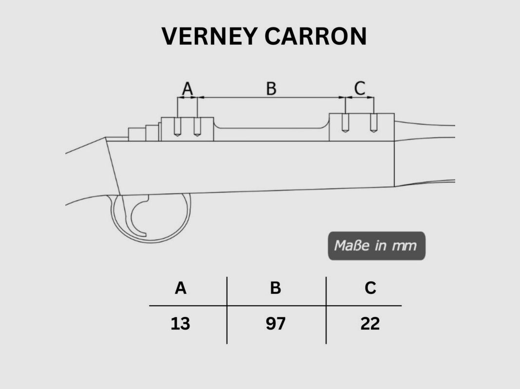 Rifle Doc Picatinny Weaver STAHL Schiene für VERNEY CARRON