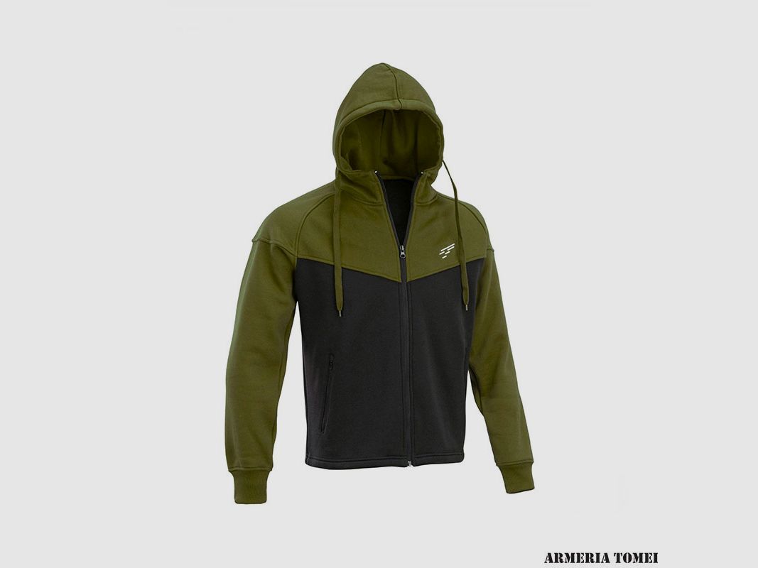 DEFCON 5 – Hoodie mit Frontreißverschluss + gesticktes Frontlogo