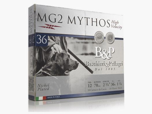 Doos van 10 Patronen B&P Mg2 Mythos 36 Hv Kaliber 12 - 36g - Pb 6