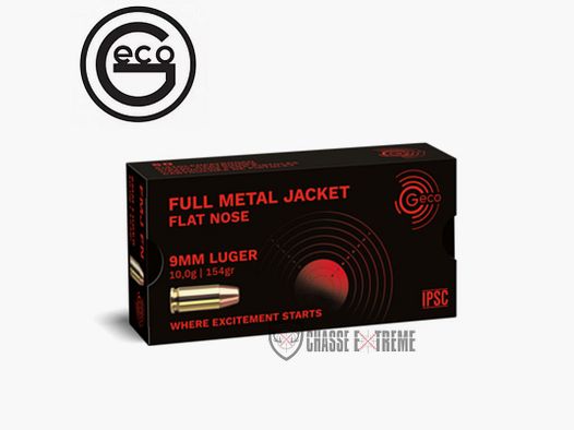 50 Munitions GECO cal 9mm Luger 154gr FMJ