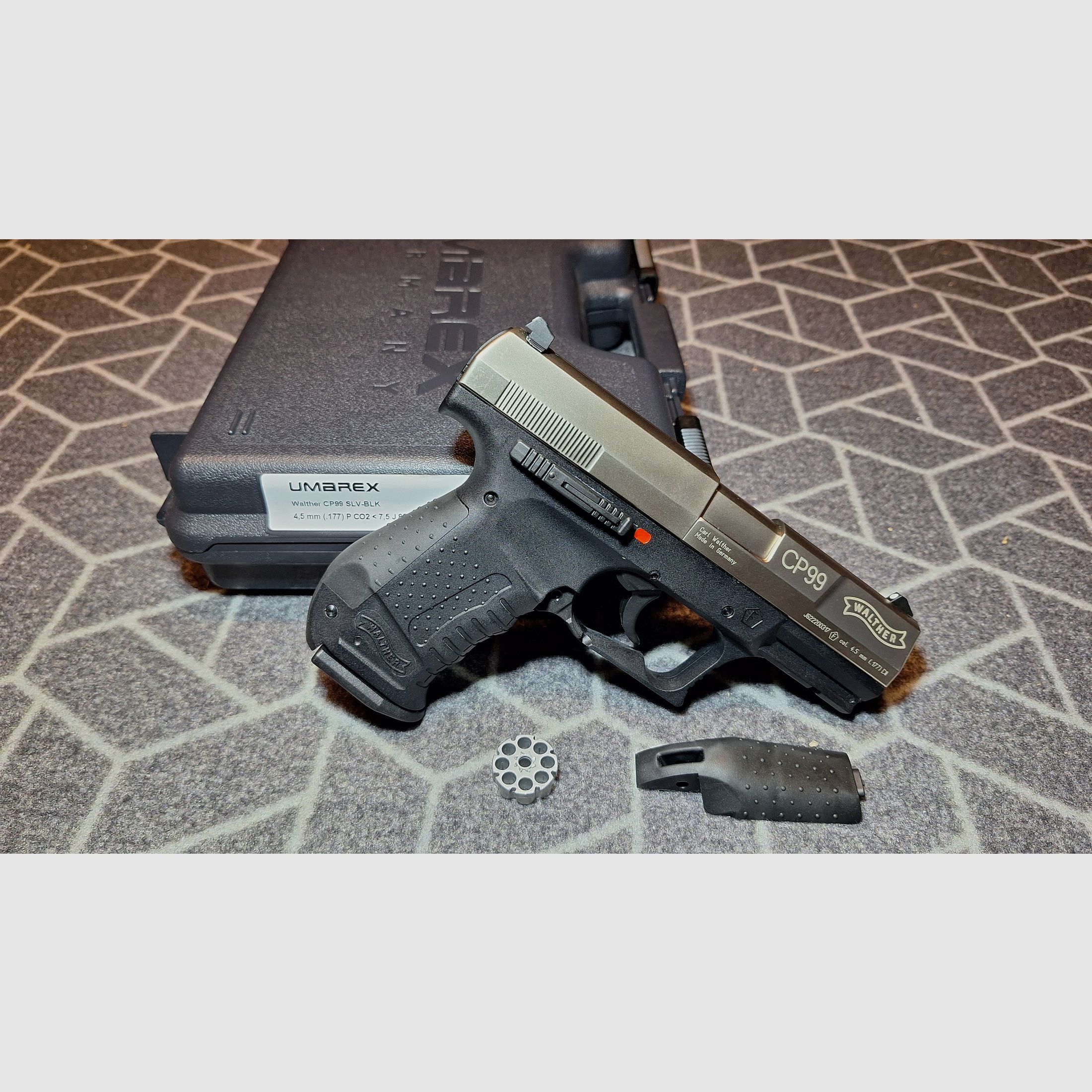 Walther CP99 Nickel 4,5 mm Diabolo CO2-pistool NIEUW!