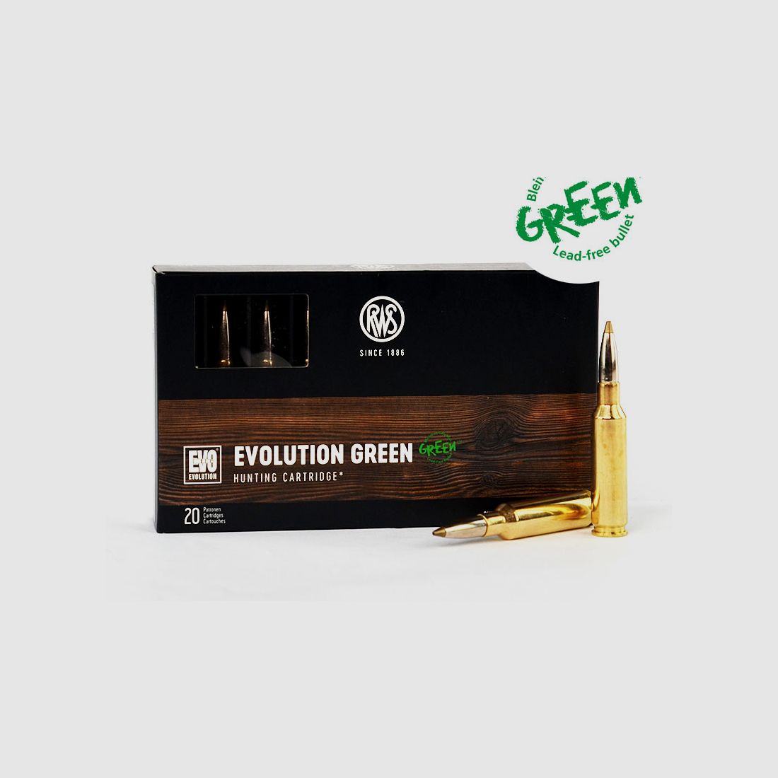 RWS 6,5 Creedmoor, EVO GREEN 93 grs 1 Packung (20 Schuss á 4,39 €*)
