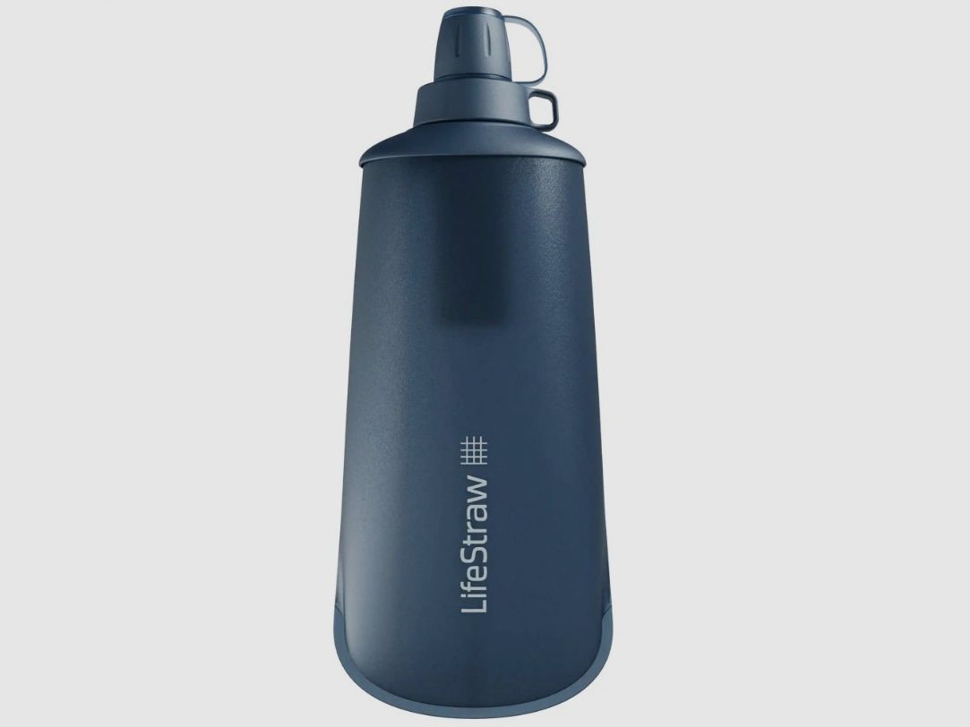 Butelka na wodę z filtrem, składana, LifeStraw Peak Squeeze Bottle 1L, Mount Blue, zdjęcie 1 z 6
