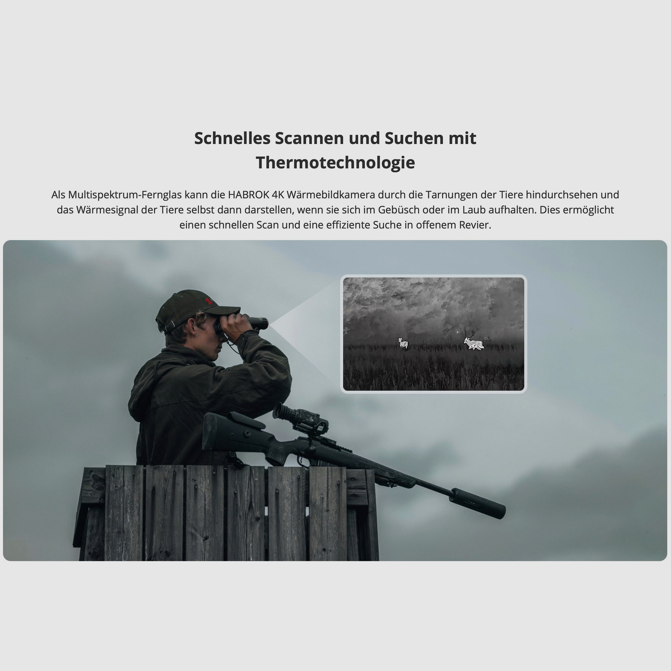 Hikmicro Binocular Habrok 4K HE25LN 5.5-22x60 Wärmebild/Nachtsicht/Digitalkamera 940Nm 1920 x 1080