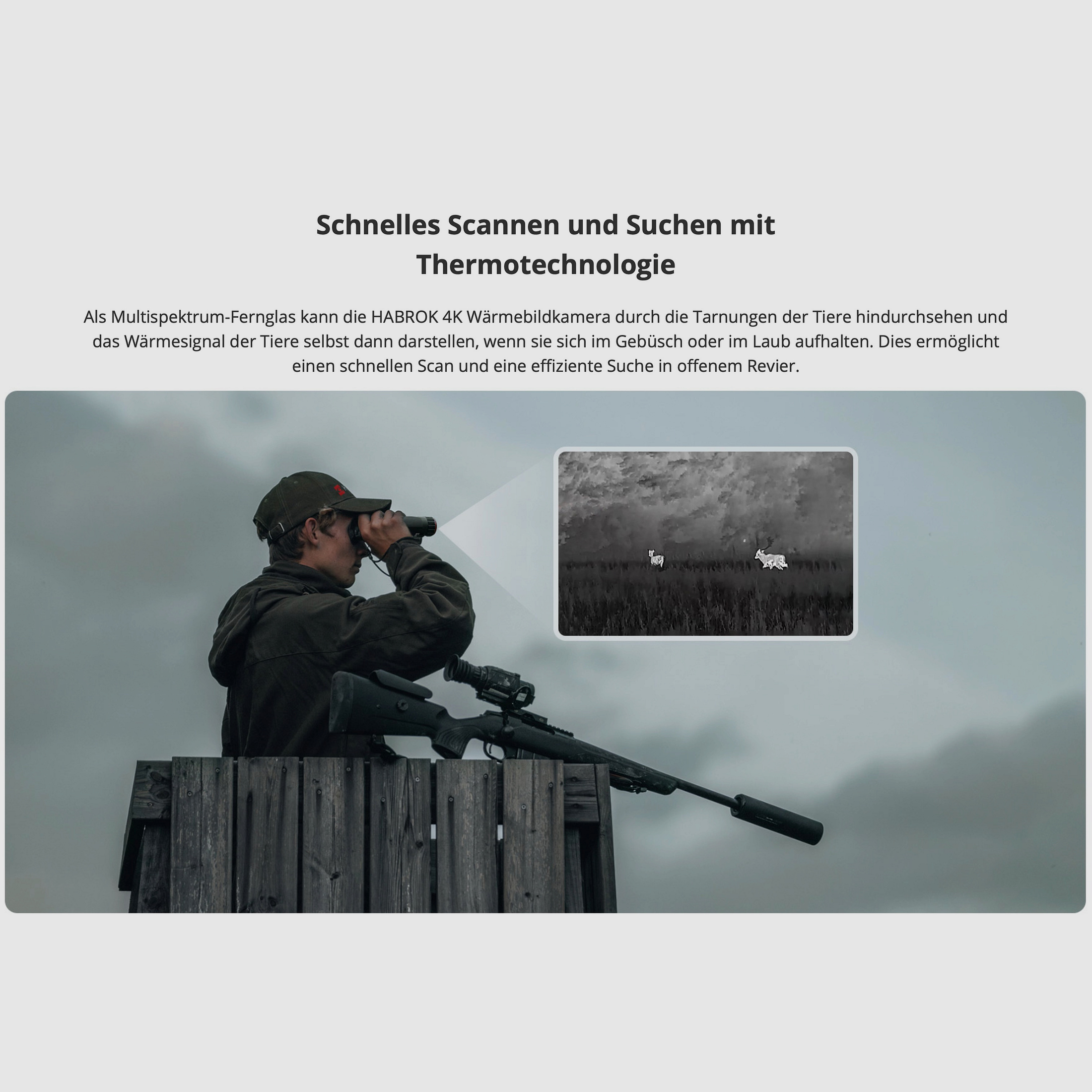 Hikmicro Binocular Habrok 4K HE25LN 5.5-22x60 Wärmebild/Nachtsicht/Digitalkamera 940Nm 1920 x 1080