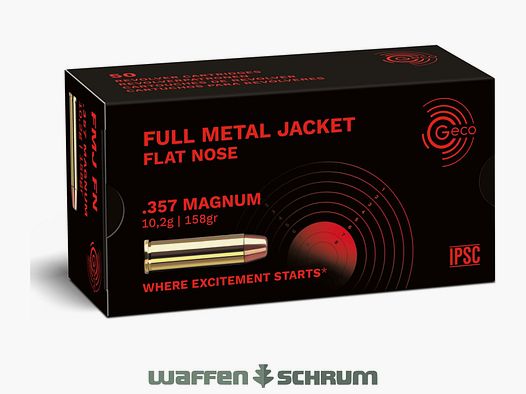 Geco Vollmantel-Fl. 10,2g - 158gr .357Mag