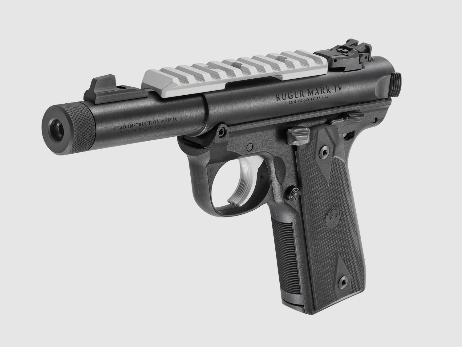 Ruger Mark IV 22/45, LL 4,4", 10 +1 sch., kal. .22lr, 1/2"- 28 draad, zwart, afbeelding 5 van 6