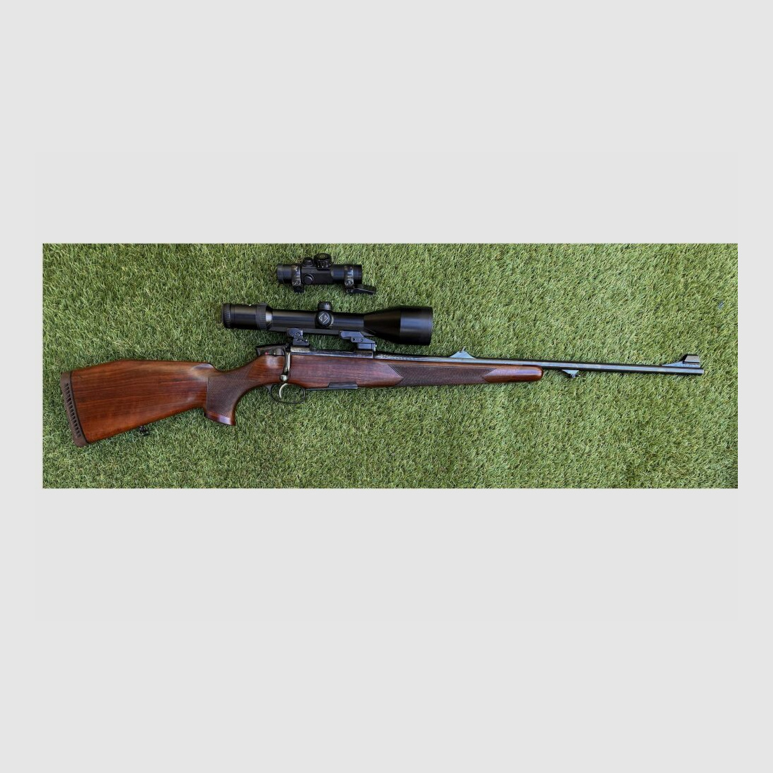 Steyr Mannlicher Luxus mit Zeiss 3-12x56 und Rotpunktvisier .308Win